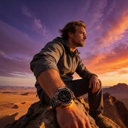 Titan Ridge rugged watch lifestyle outdoor shot - Offroad Watch Co.
