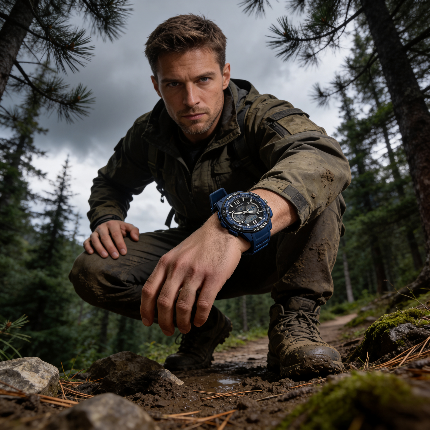 Trail Blazer watch lifestyle model shot - Offroad Watch Co.